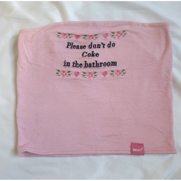 Omighty Please Dont Do C*ke In The Bathroom Tube Top Size Medium - Picture 1 of 3